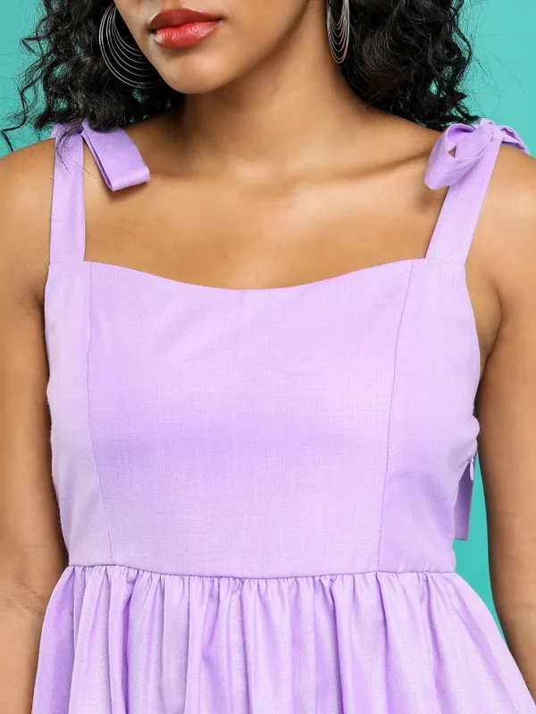Solid A-Line Dress