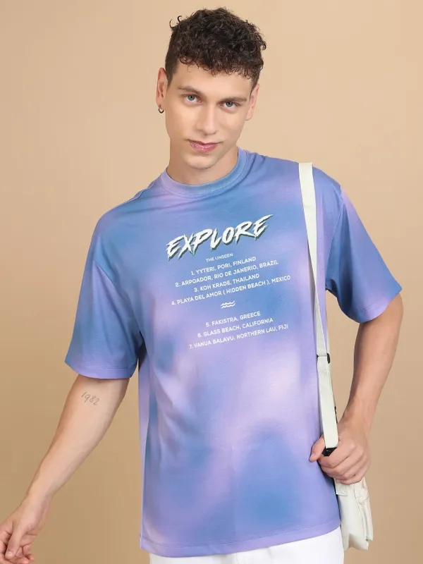 Unisex Printed Oversized Fit T-Shirt
