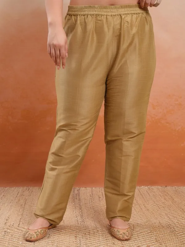 Vishudh Women Teal Printed Kurta With Trouser