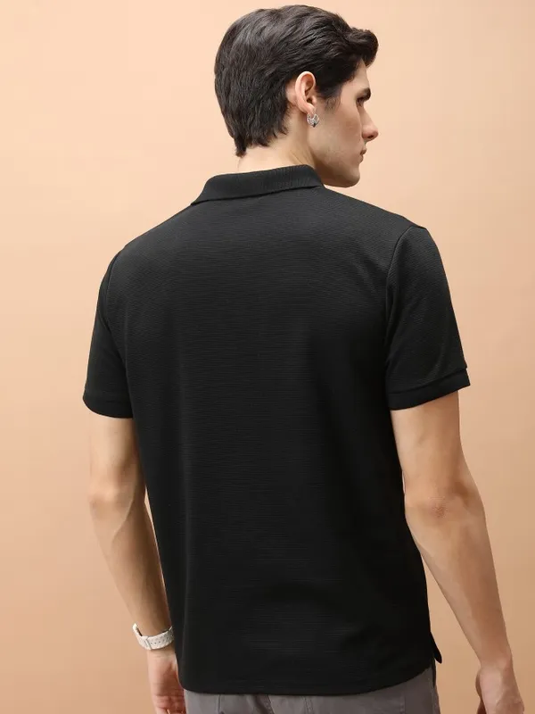 Solid Polo Collar T-Shirt