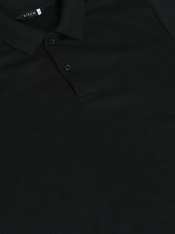 Solid Polo Collar T-Shirt