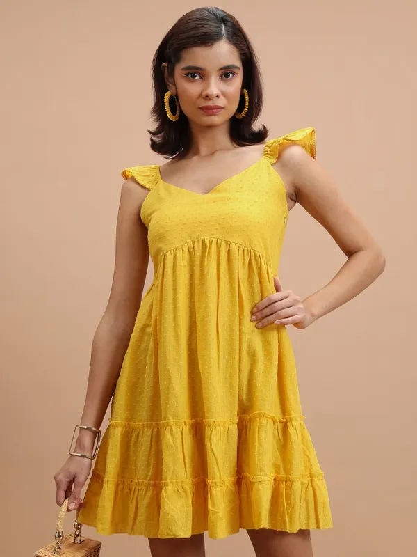 Self Design A-Line Dress