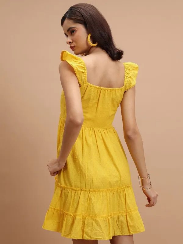 Self Design A-Line Dress