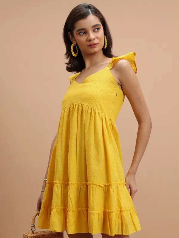 Self Design A-Line Dress