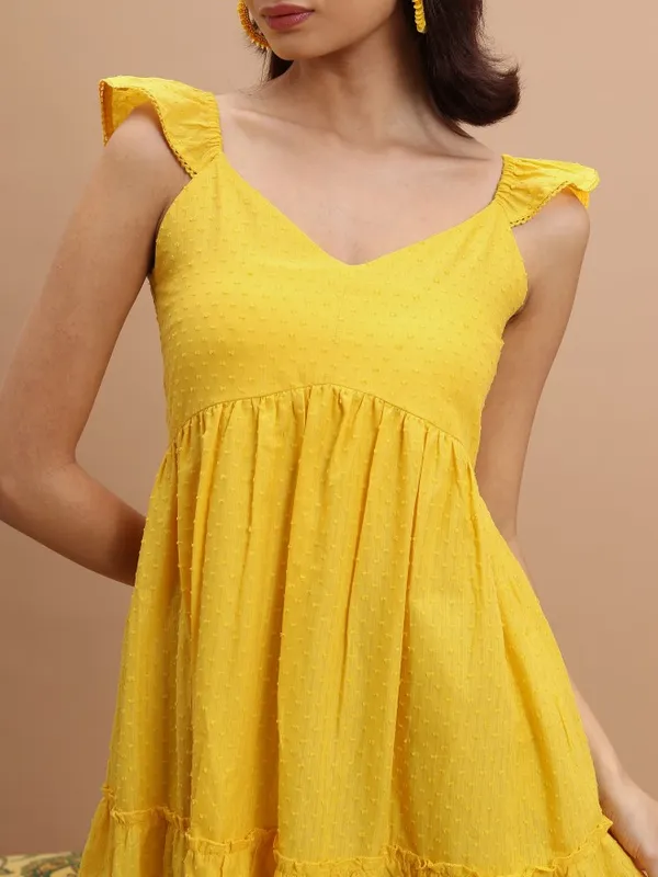 Self Design A-Line Dress