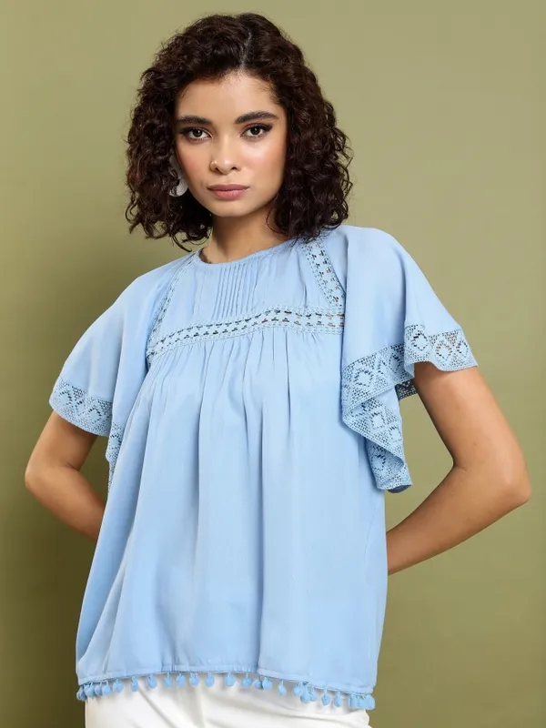 Solid Blouson Top
