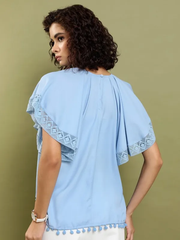 Solid Blouson Top