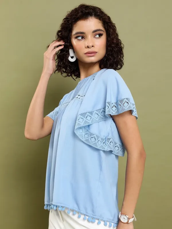 Solid Blouson Top