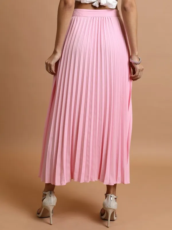  Tokyo Talkies Women Pink Maxi Skirts
