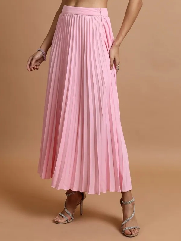  Tokyo Talkies Women Pink Maxi Skirts