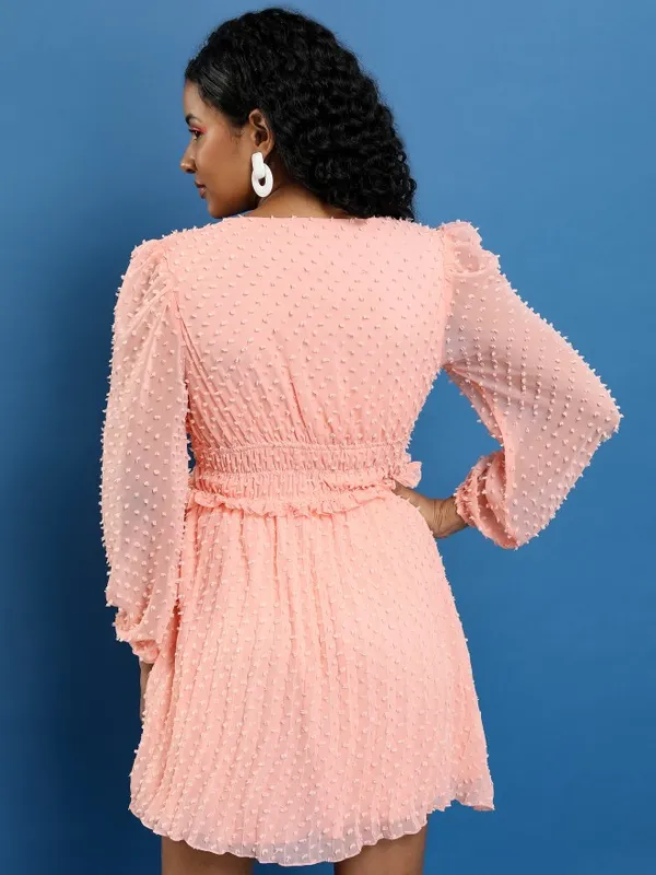 Self Design Fit And Flare Dress