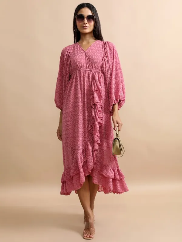 Printed Wrap Dress