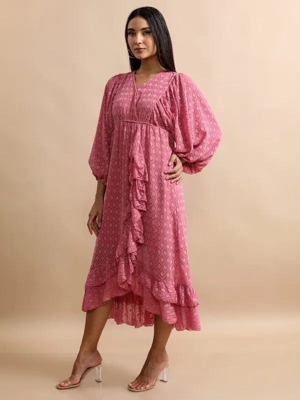 Printed Wrap Dress