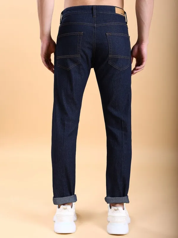  Highlander Men Blue Tapered Fit Clean Look Jeans