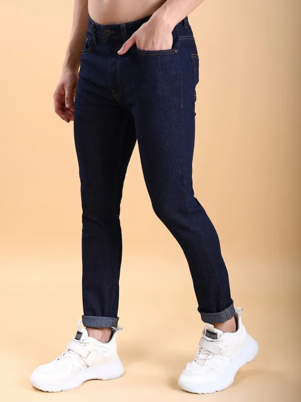  Highlander Men Blue Skinny Fit Clean Look Jeans
