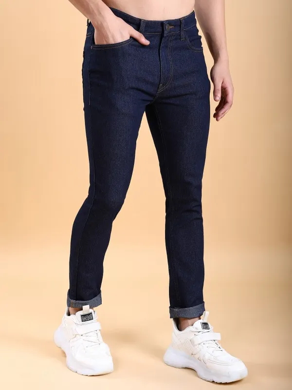  Highlander Men Blue Skinny Fit Clean Look Jeans