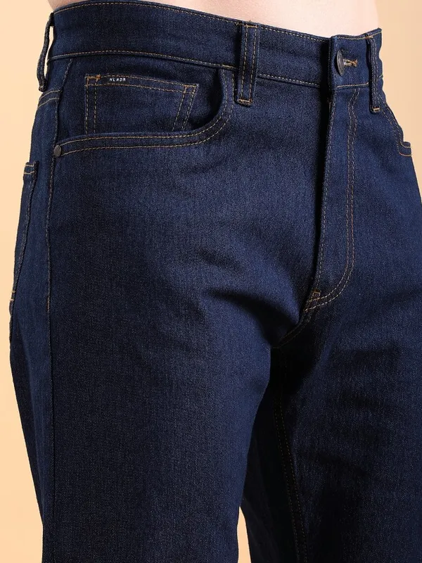  Highlander Men Blue Straight Fit Clean Look Jeans