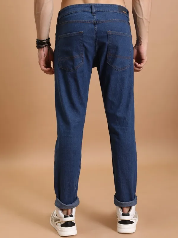  Highlander Men Blue Tapered Fit Clean Look Jeans