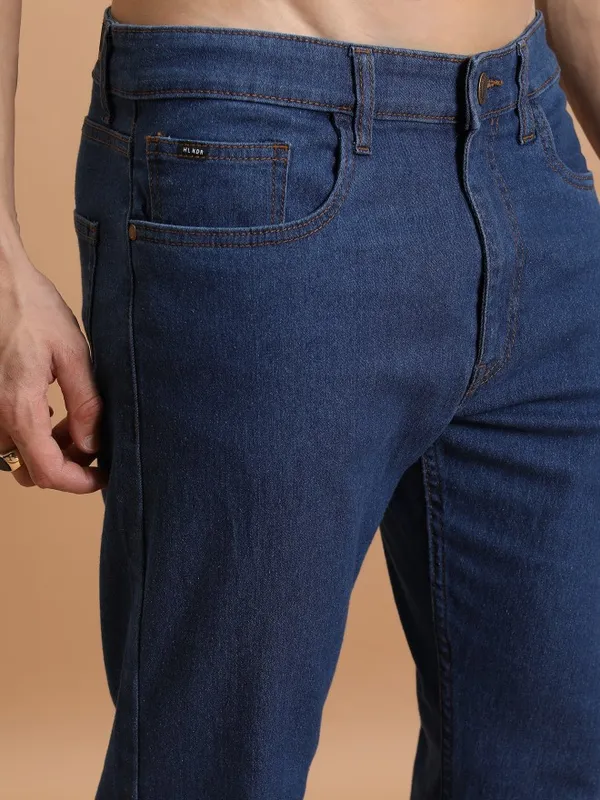  Highlander Men Blue Tapered Fit Clean Look Jeans
