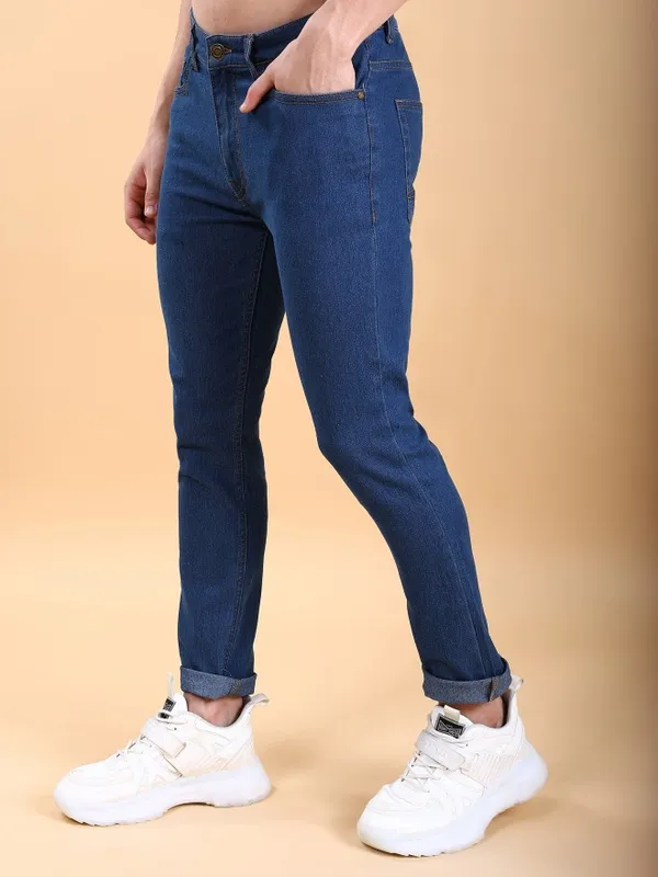  Highlander Men Blue Skinny Fit Clean Look Jeans