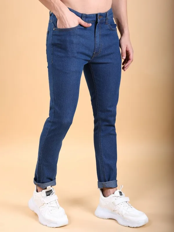  Highlander Men Blue Skinny Fit Clean Look Jeans