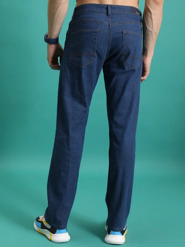  Highlander Men Blue Straight Fit Clean Look Jeans