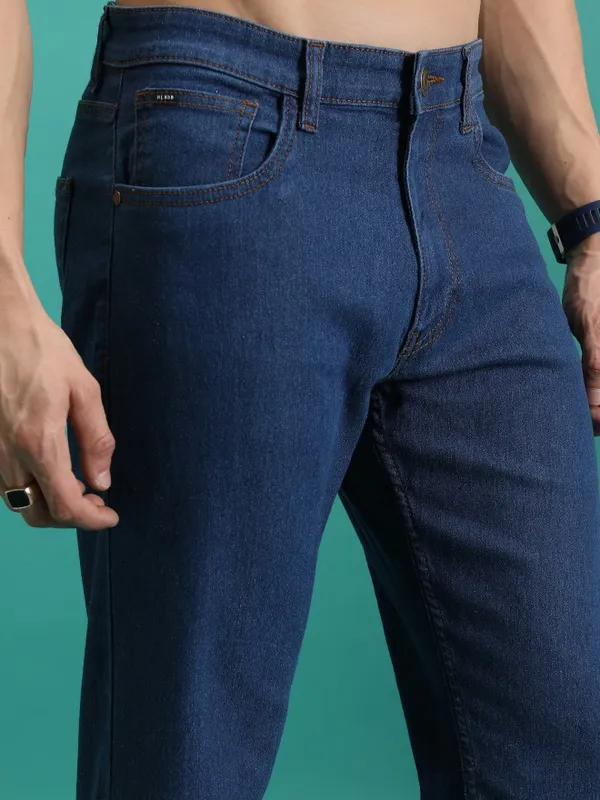  Highlander Men Blue Straight Fit Clean Look Jeans