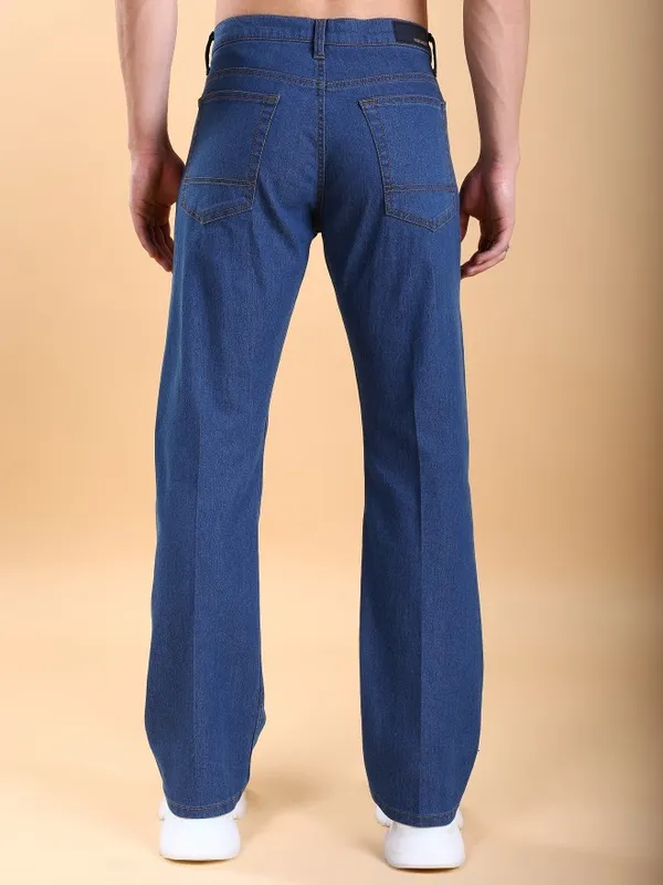  Highlander Men Blue Straight Fit Clean Look Jeans