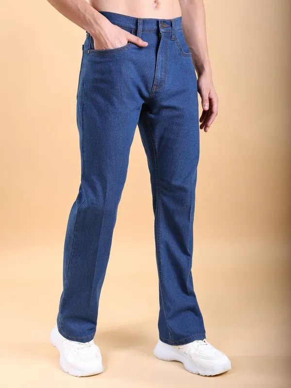 Highlander Men Blue Straight Fit Clean Look Jeans