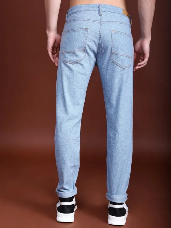  Highlander Men Blue Tapered Fit Clean Look Jeans