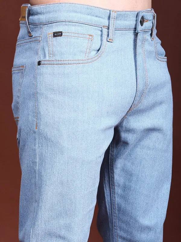  Highlander Men Blue Tapered Fit Clean Look Jeans