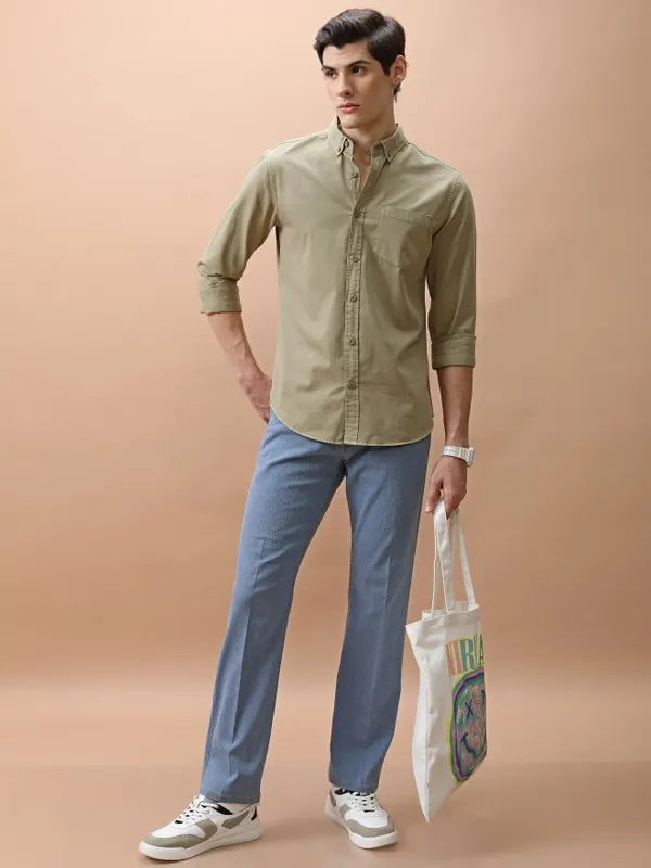  Highlander Men Blue Straight Fit Clean Look Jeans