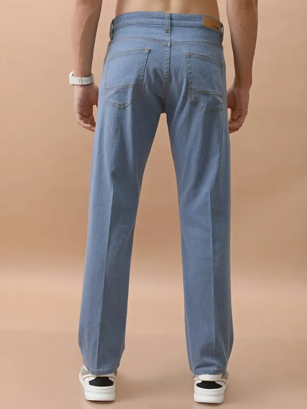  Highlander Men Blue Straight Fit Clean Look Jeans
