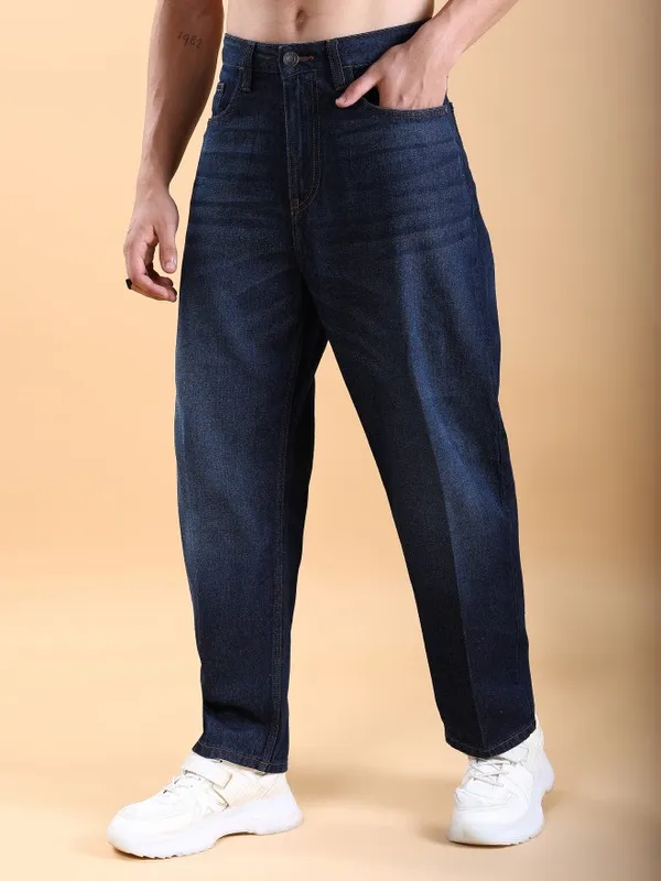  Highlander Men Blue Relaxed Fit Clean Look Jeans
