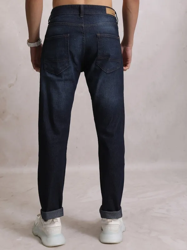  Highlander Men Blue Tapered Fit Clean Look Jeans