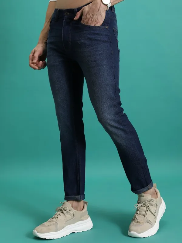  Highlander Men Blue Skinny Fit Clean Look Jeans