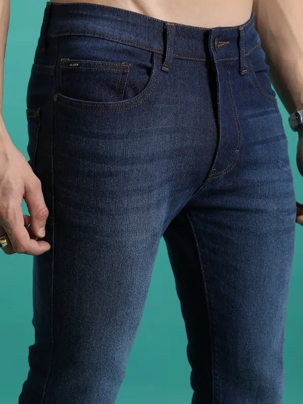  Highlander Men Blue Skinny Fit Clean Look Jeans