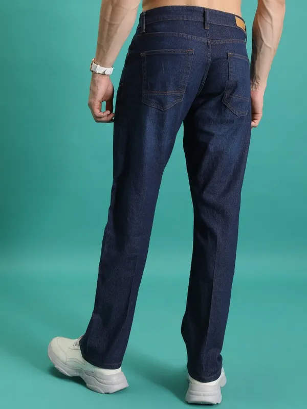  Highlander Men Blue Straight Fit Clean Look Jeans