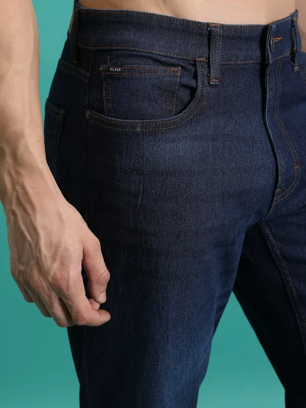  Highlander Men Blue Straight Fit Clean Look Jeans