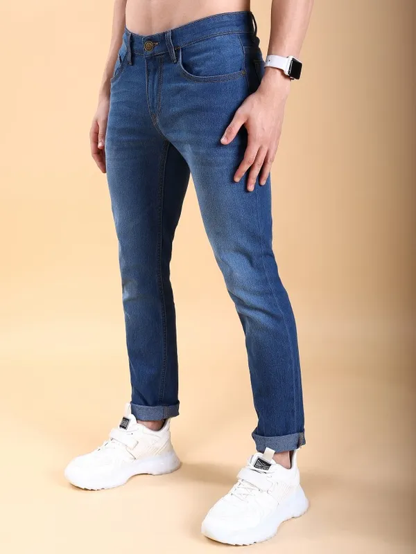 Highlander Men Blue Tapered Fit Stretchable Jeans