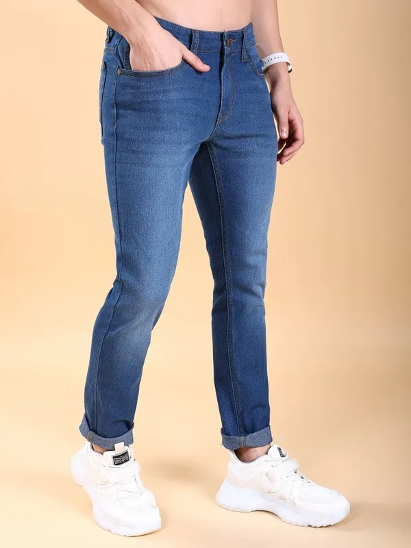 Highlander Men Blue Tapered Fit Stretchable Jeans