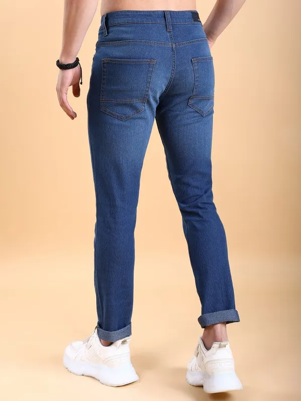  Highlander Men Blue Skinny Fit Clean Look Jeans