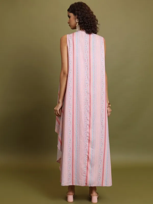  Vishudh  Women Pink Embroidered A-Line Dresses