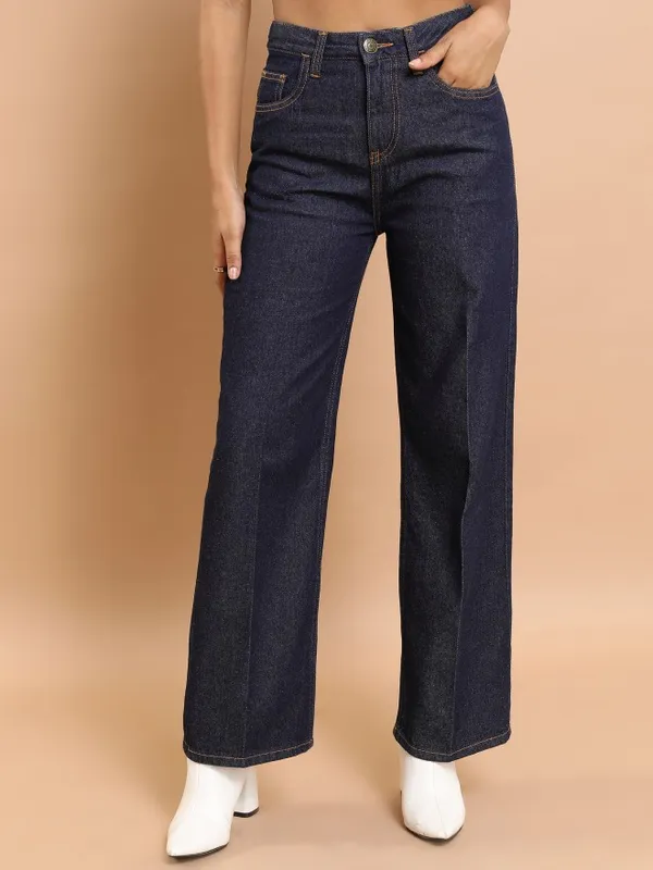 Tokyo Talkies Women Blue Flared Jeans