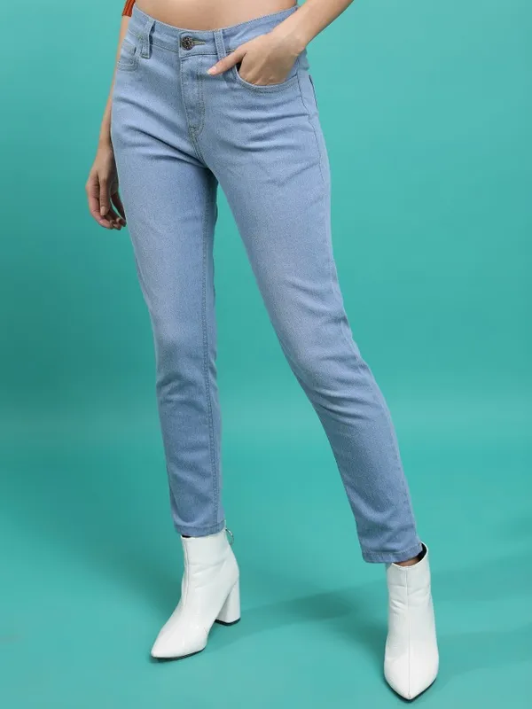 Tokyo Talkies Women Blue Skinny Fit Stretchable Jeans