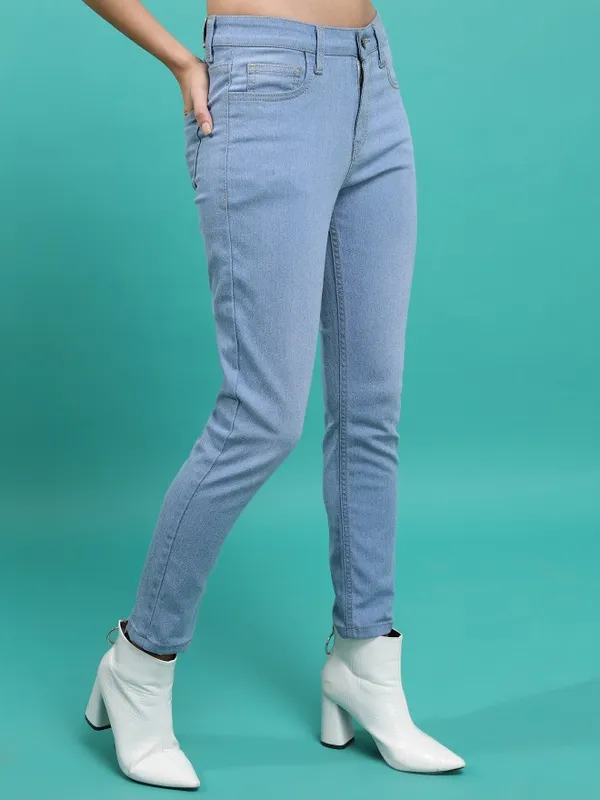 Tokyo Talkies Women Blue Skinny Fit Stretchable Jeans