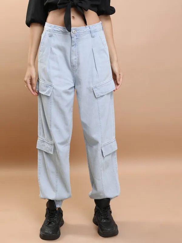  Tokyo Talkies Women Blue Relaxed Fit Clean Look Jeans
