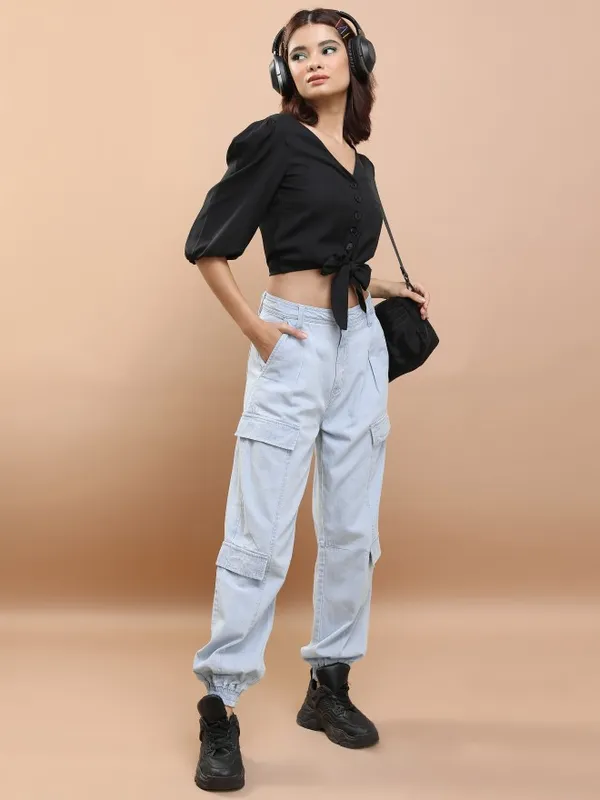  Tokyo Talkies Women Blue Relaxed Fit Clean Look Jeans