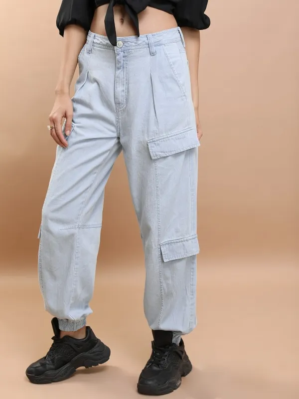  Tokyo Talkies Women Blue Relaxed Fit Clean Look Jeans