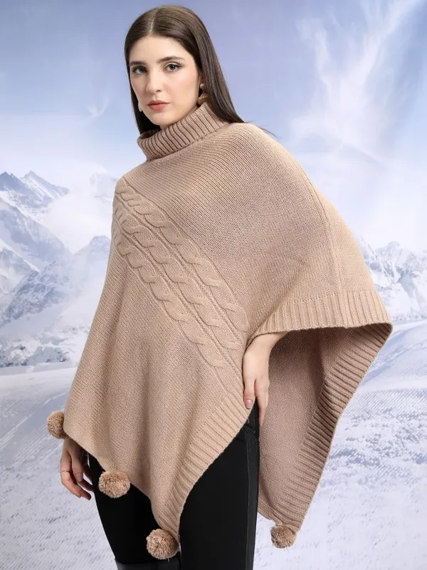  Tokyo Talkies Women Brown Turtle Neck Sweaters